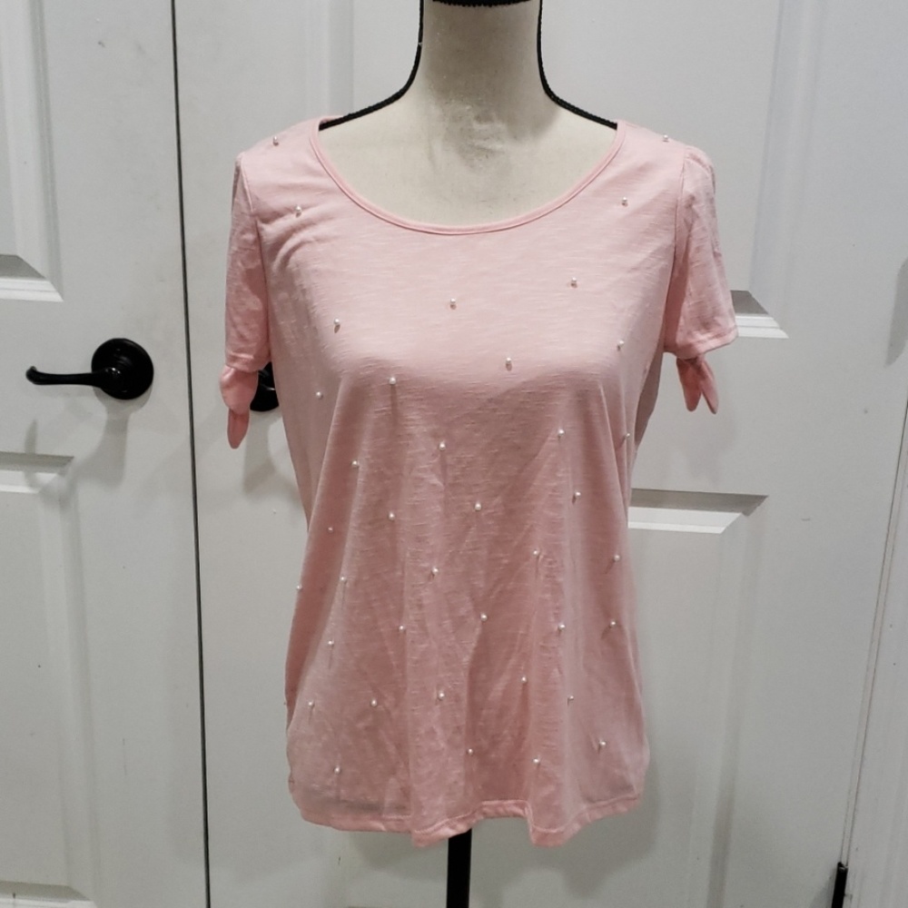 Pearl embellished top